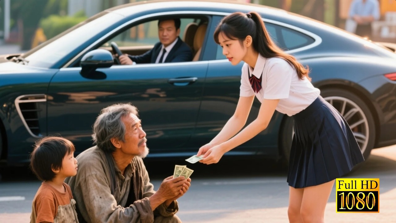 【Movie】Poor student gave $5 to beggar & daughter; CEO, love at first sight, gave $50,000!