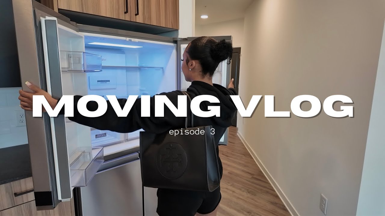 moving vlog ep.3 | empty apt tour, packing, move in day, shopping + more