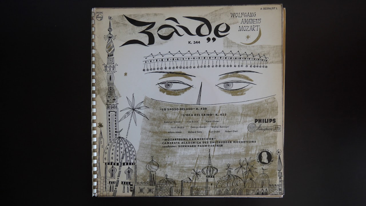 Mozart Zaide Paumgartner Camerata Academica Des Salzburger Mozarteum Philips A 00396 7 L