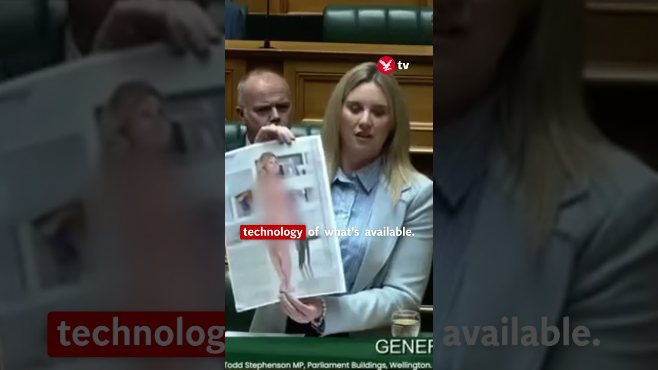 MP bravely holds up naked photo of herself in parliament to show dangers of deepfake technology