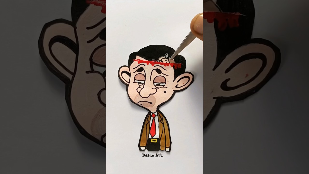 Mr Bean mind refresh 2 ✨ #shorts #art #drawing