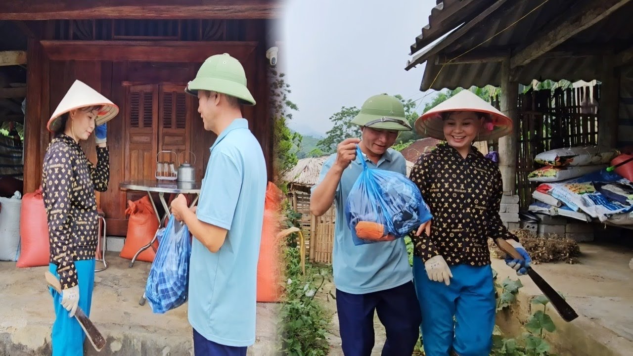 Mr. Huong brought a backpack of clothes and decided to live with Ms. Tuyet