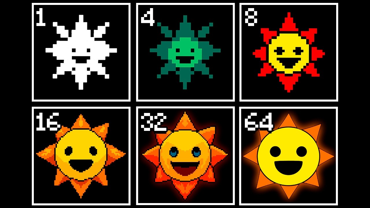 Mr. Sun in different Bits (Sprunki)