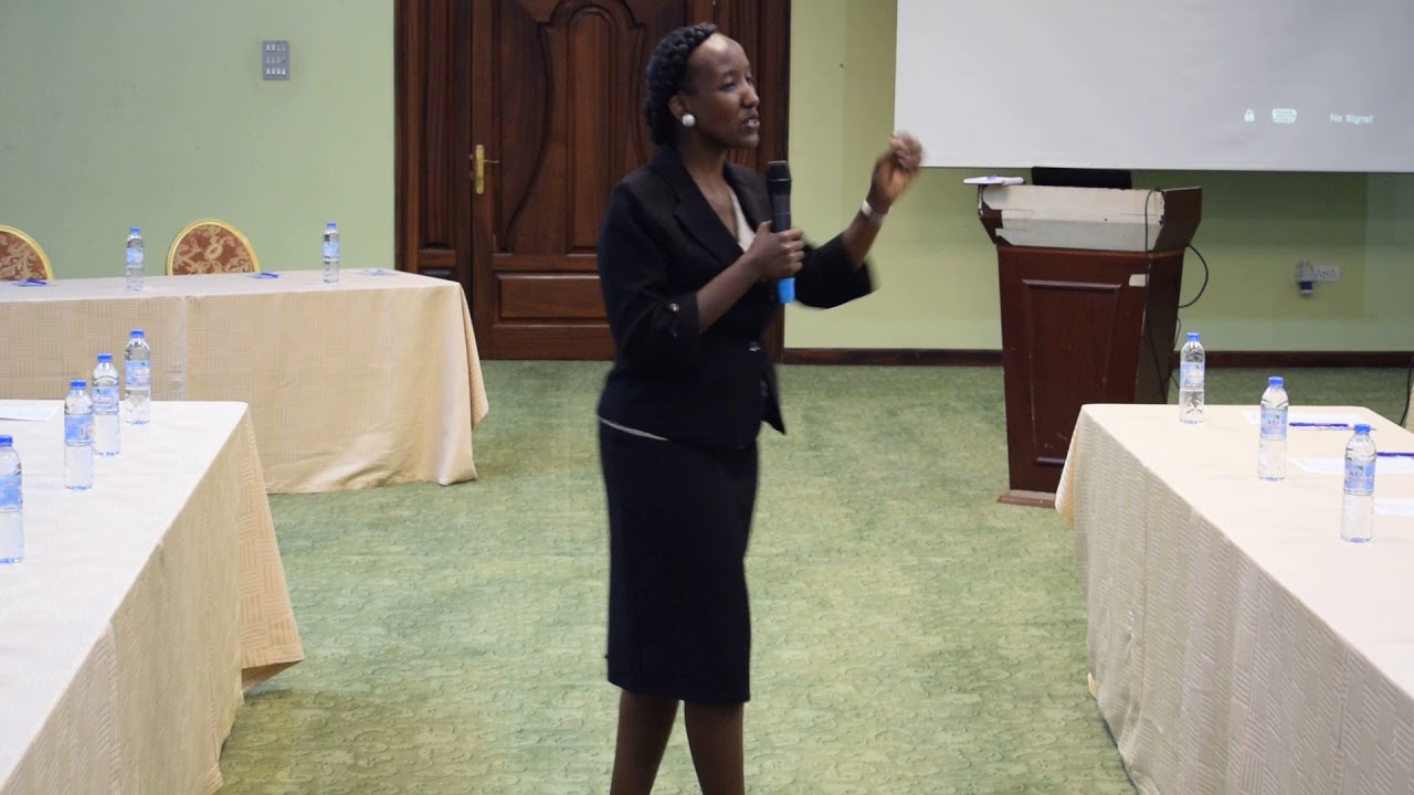 Mrs. Linda Alinda Ikanza speaking about Case Management