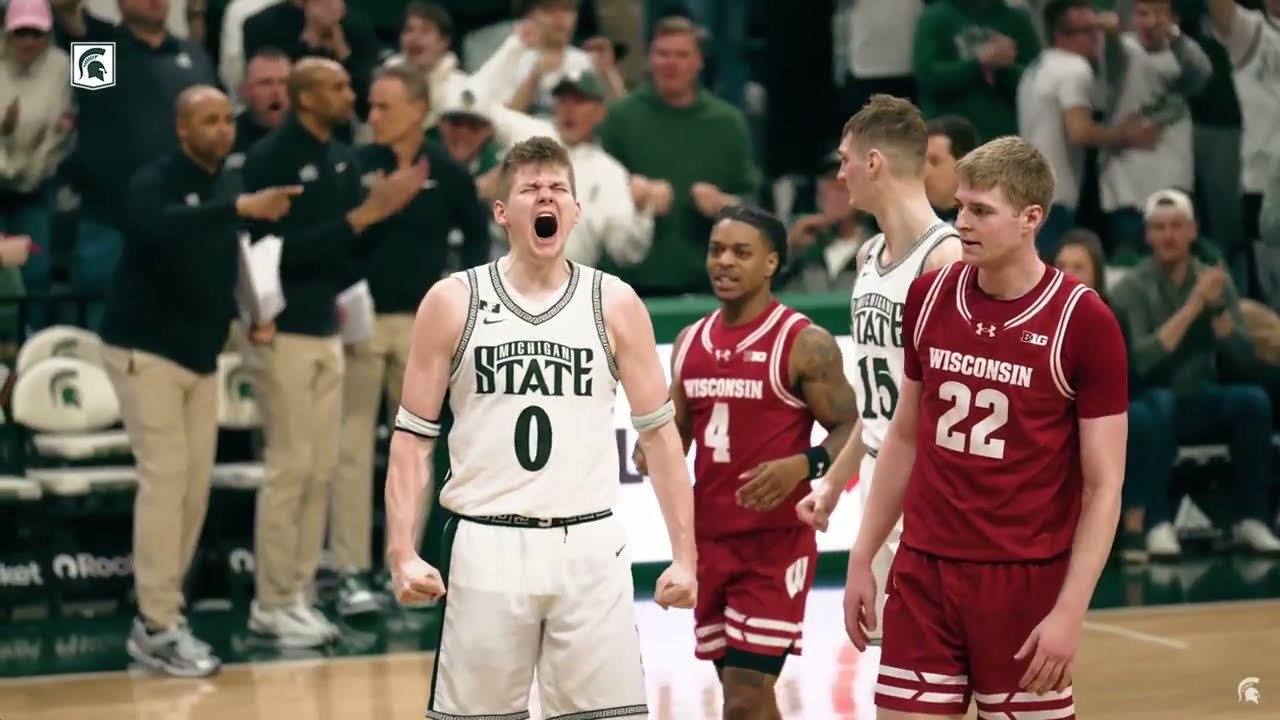 MSU VS WISCONSON HIGHLIGHT EDIT #cbb #edit #msu #dunk #edit #college #basketballplay #basketball
