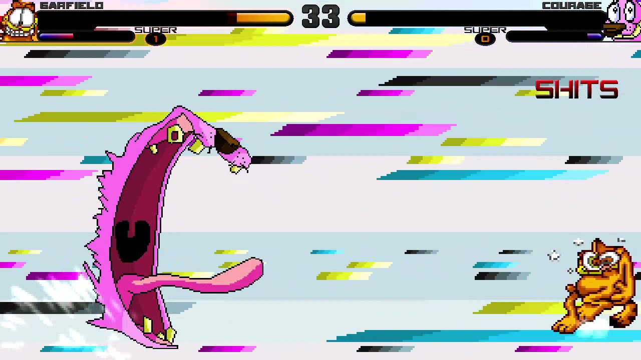Mugen Request Battle #19: Garfield Vs. Courage The Crowarldy Dog