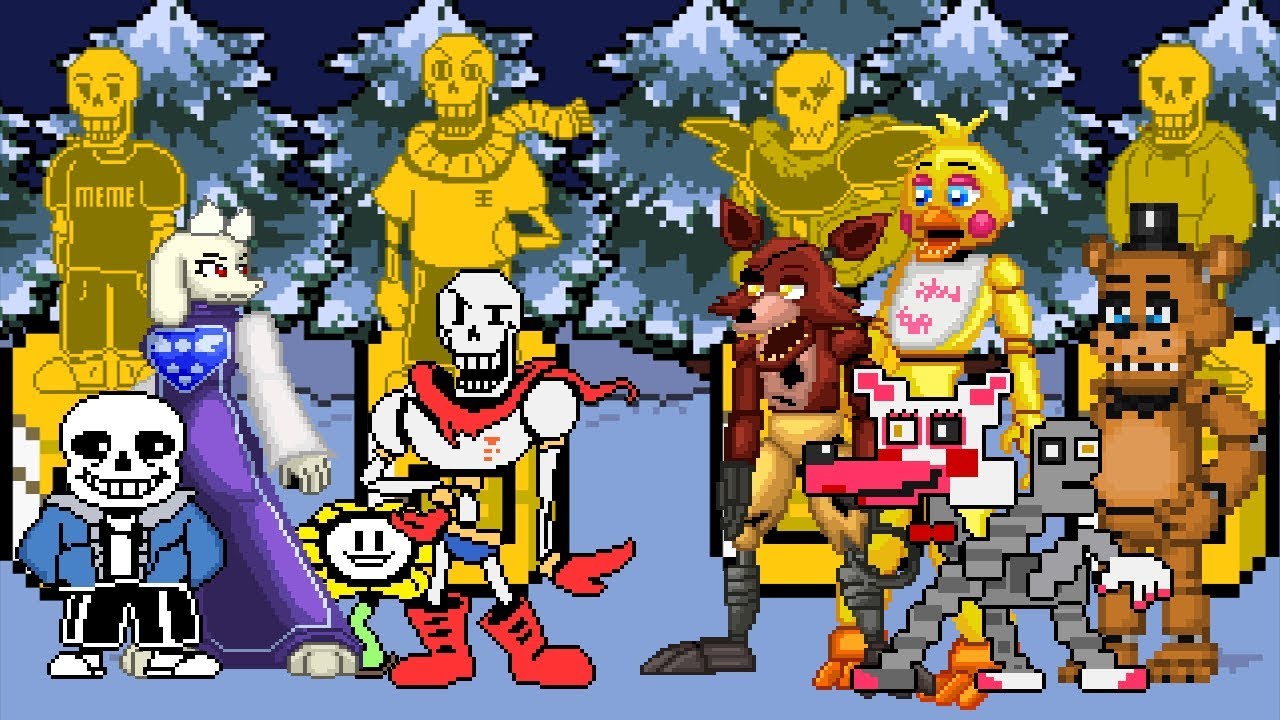 MUGEN Undertale VS FNAF (Sans Team VS Freddy Fazbear Team)