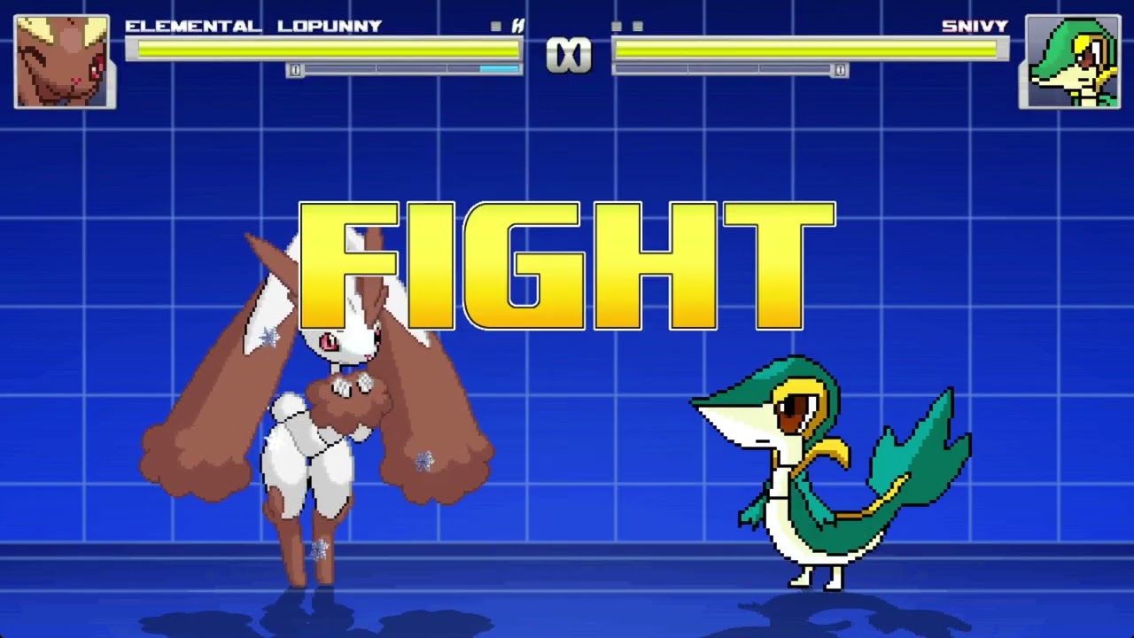 Mugen Vore Battle  Elemntal Loppuny Vs Snivy