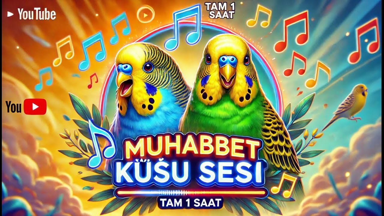 Muhabbet Kuşu Sesi, Kuş Sesleri, TAM 1 SAAT! - Bird Sounds!
