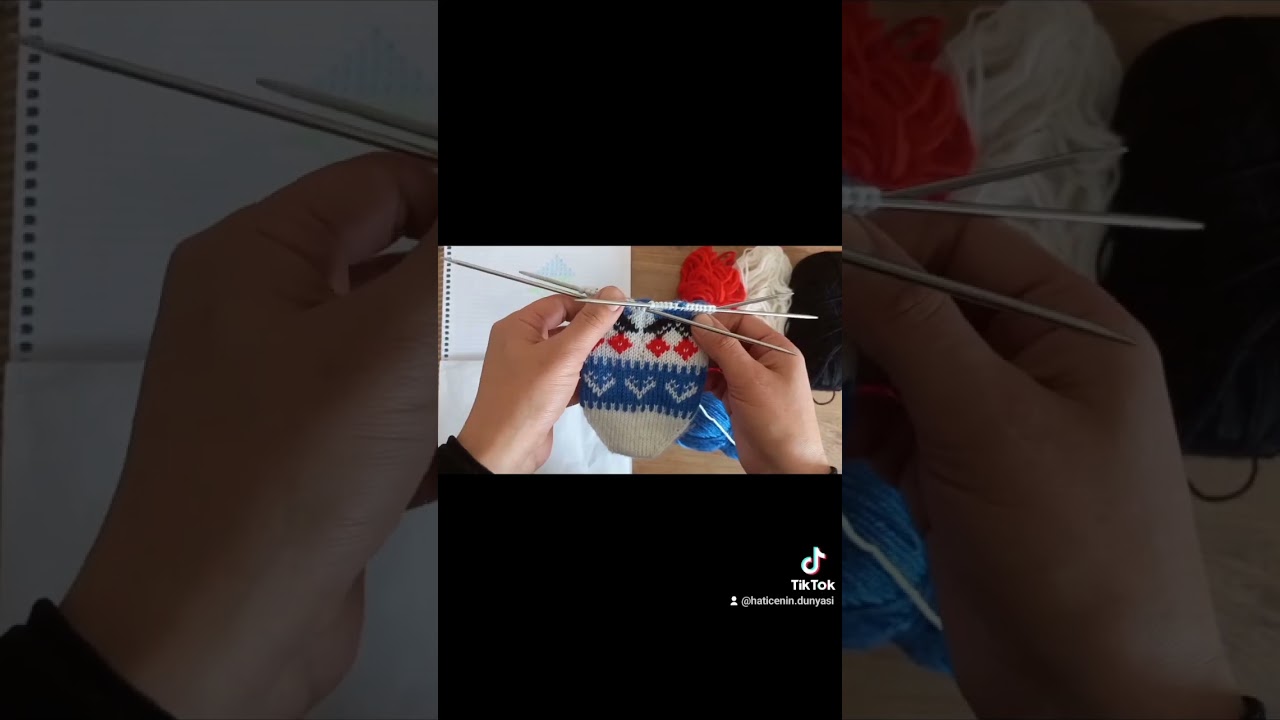 muhteşem beş şiş örgü patik modeli #knitting #handmade #elişi