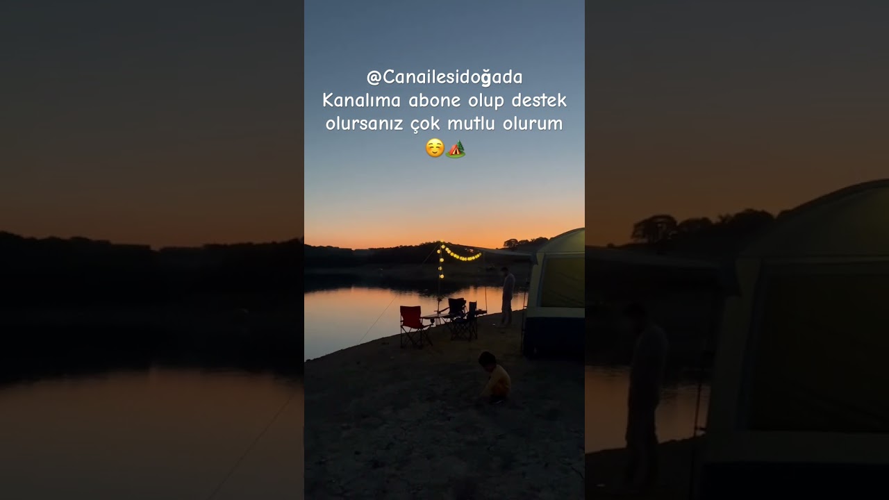 Muhteşem gün batımı manzaralı kampımız 🏕️ #kanalimaaboneol #destekolun #keşfet #doğa#manzara