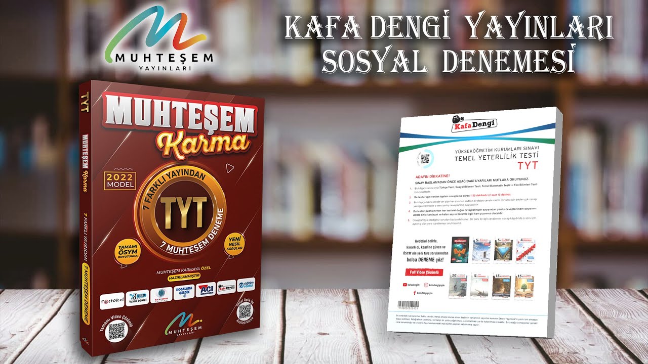 MUHTEŞEM KARMA - 2022 - TYT - KAFADENGİ YAYINLARI - SOSYAL DENEMESİ