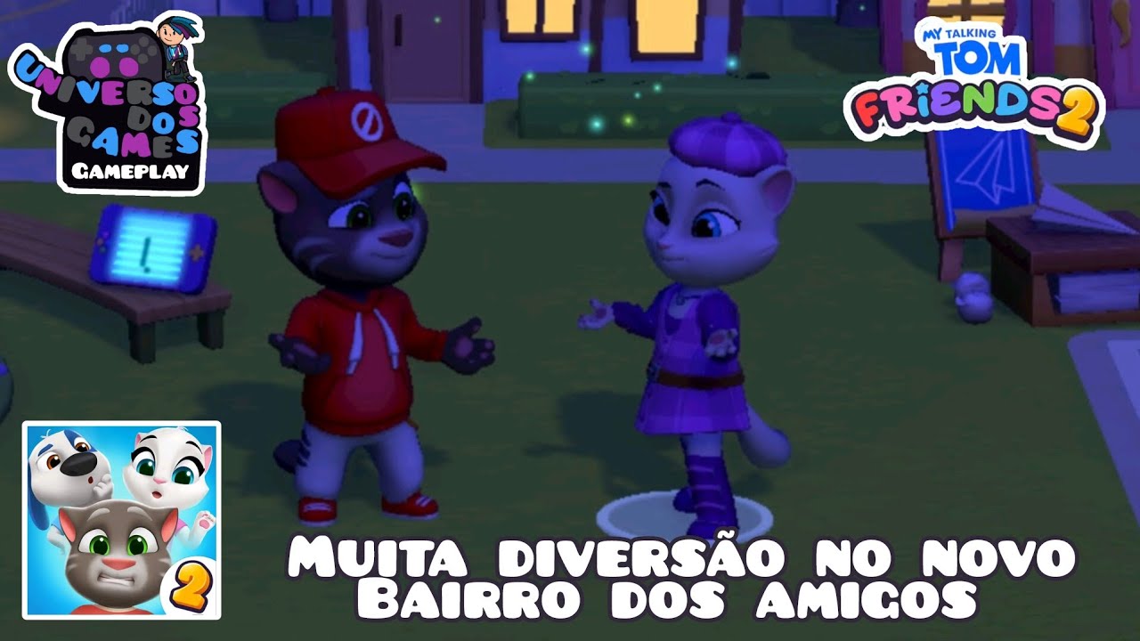 Muita diversão no novo bairro dos amigos (my talking tom friends 2)