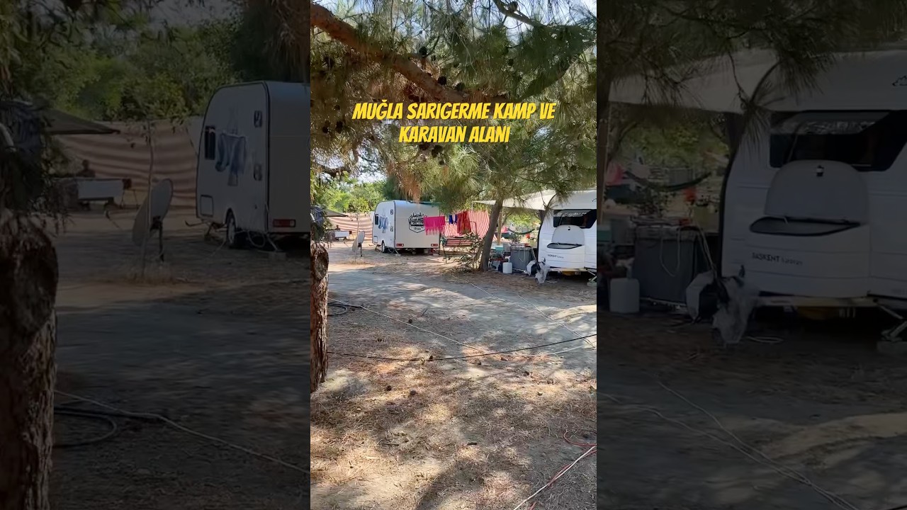 Muğla ortaca belediyesine ait Sarıgerme kamp karavan alanı hem çok uygun hem çok güzel 👍 #karavan