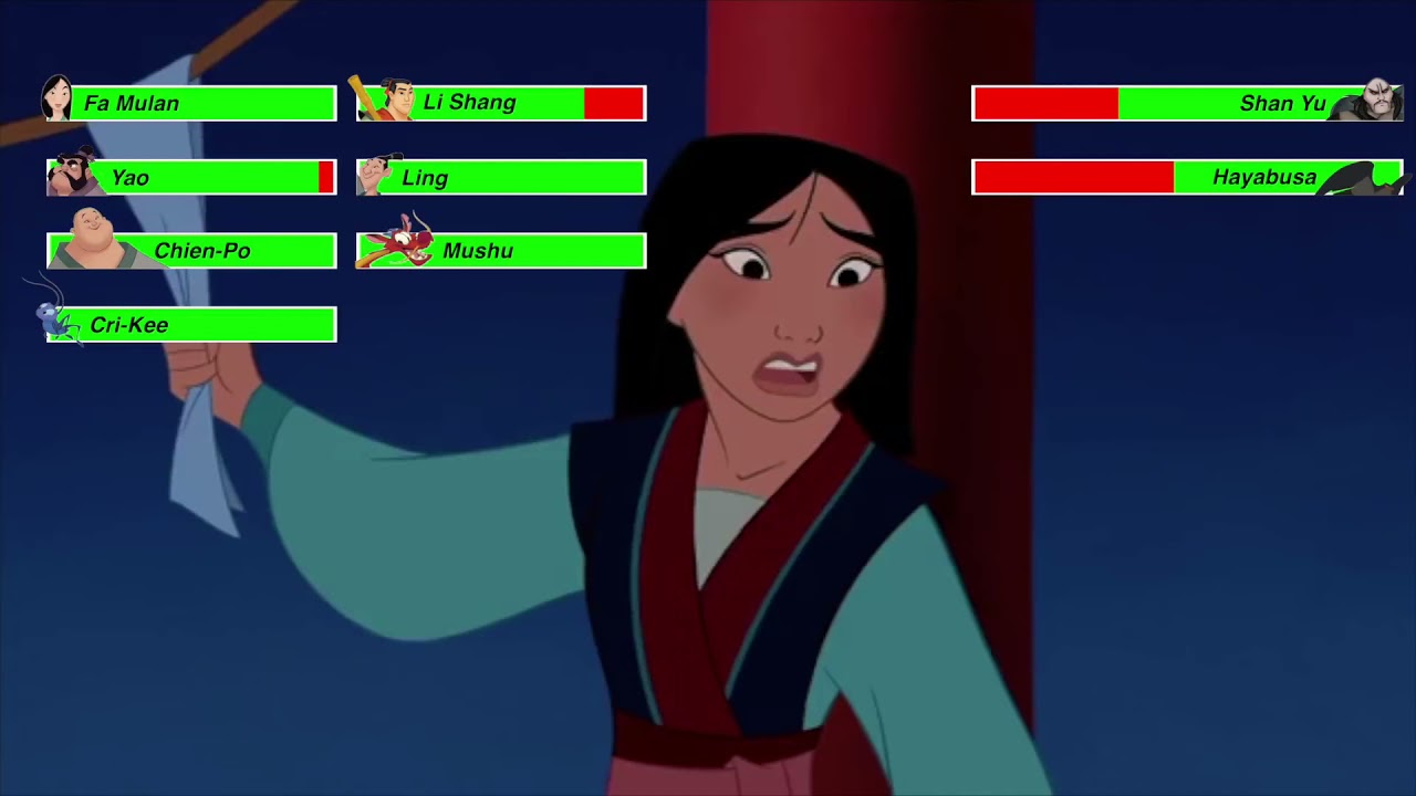 Mulan (1998) Final Battle with healthbars (Edited By @GabrielD2002)