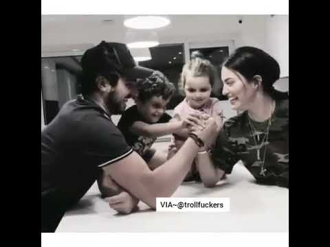 Mummy daddy arm wrestling | kids having fun