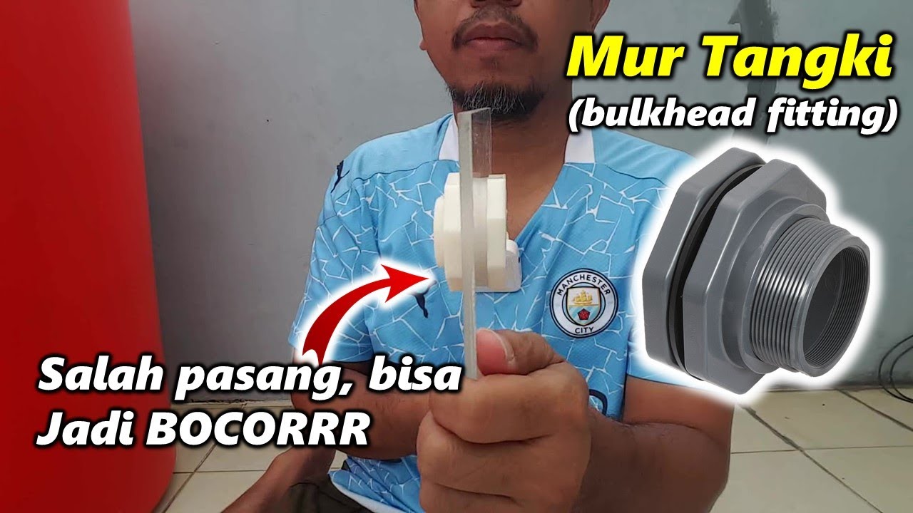 Mur Tangki, cara pemasangan yang benar. Kalau salah bisa bocor.