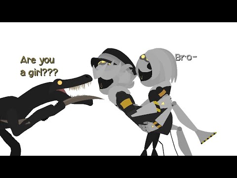 Murder Drone N and V Meets The Night Feeder - (Stick Nodes Animation)