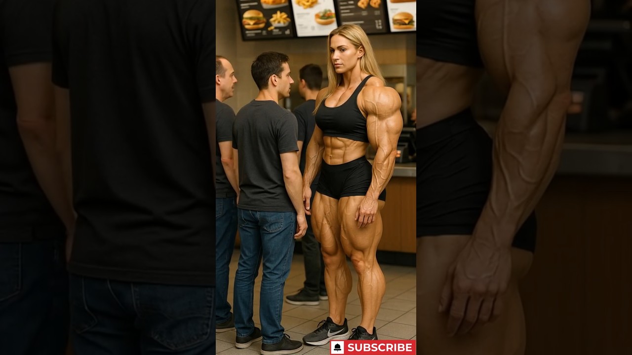 Muscular Strong Woman Wrestles With a Man!