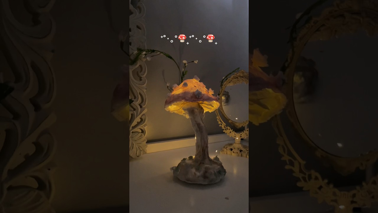 Mushroom night light !!🍄🫶🏻 #diy