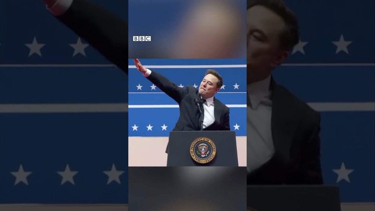 Musk raises controversy with gesture resembing Nazi salute - BBC Africa