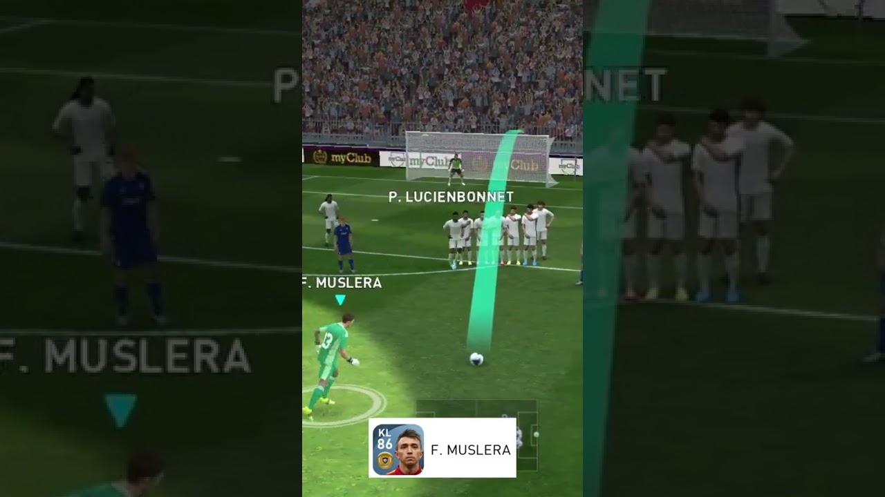 Muslera 35 metre frikik golü #shorts #pes #pes2021mobile #iconicmoment #pesshorts #muslera