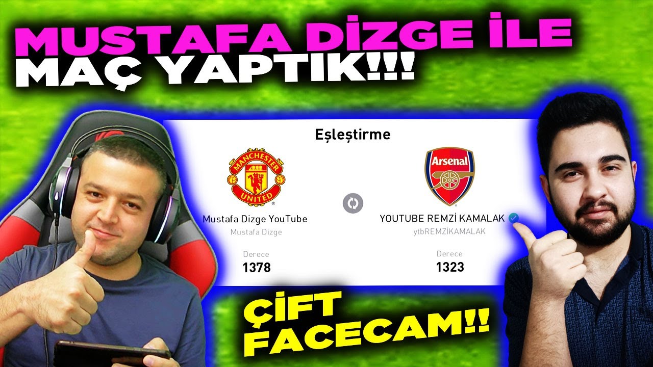 MUSTAFA DİZGE İLE MAÇ YAPTIK!! ÇİFT FACECAM!! PES 2021 MOBILE