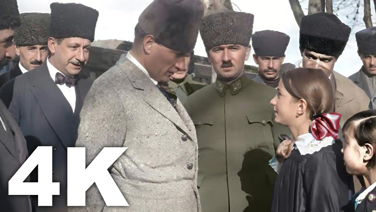 Mustafa Kemal Atatürk's Visit to Eskişehir 1923 | 4K , Color