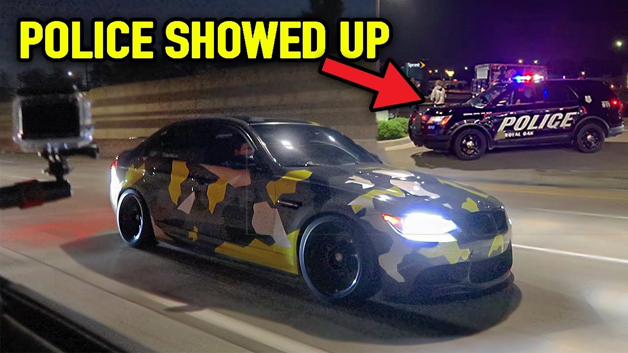 MUSTANG GT RACES MODIFIED BMW M3! *COPS SHOWED UP*