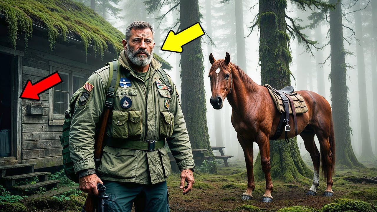 Mustang Horse Leads Veteran To A Remote Forest Cabin — What He Finds Inside Makes Him In Tears
