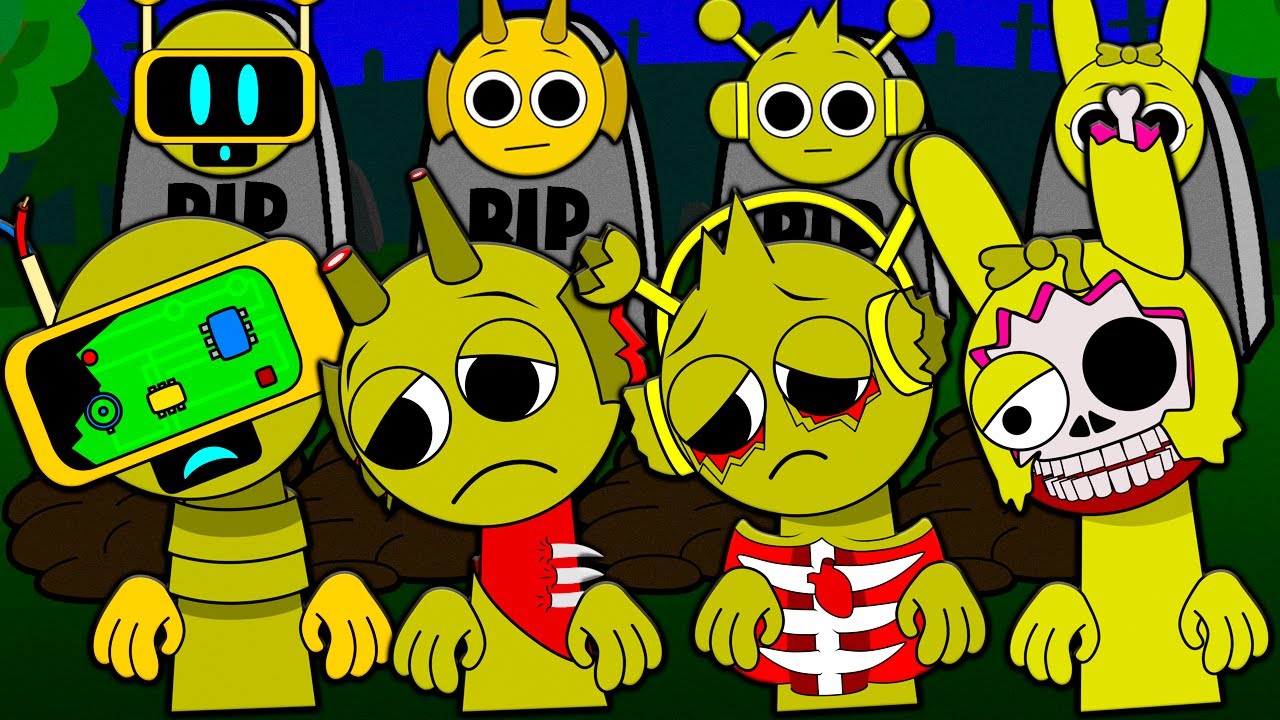 MUSTARD SPRUNKI R.I.P SAD STORY! OREN DURPLE PINKI FUN BOT INCREDIBOX SPRUNKI Cartoon Animation