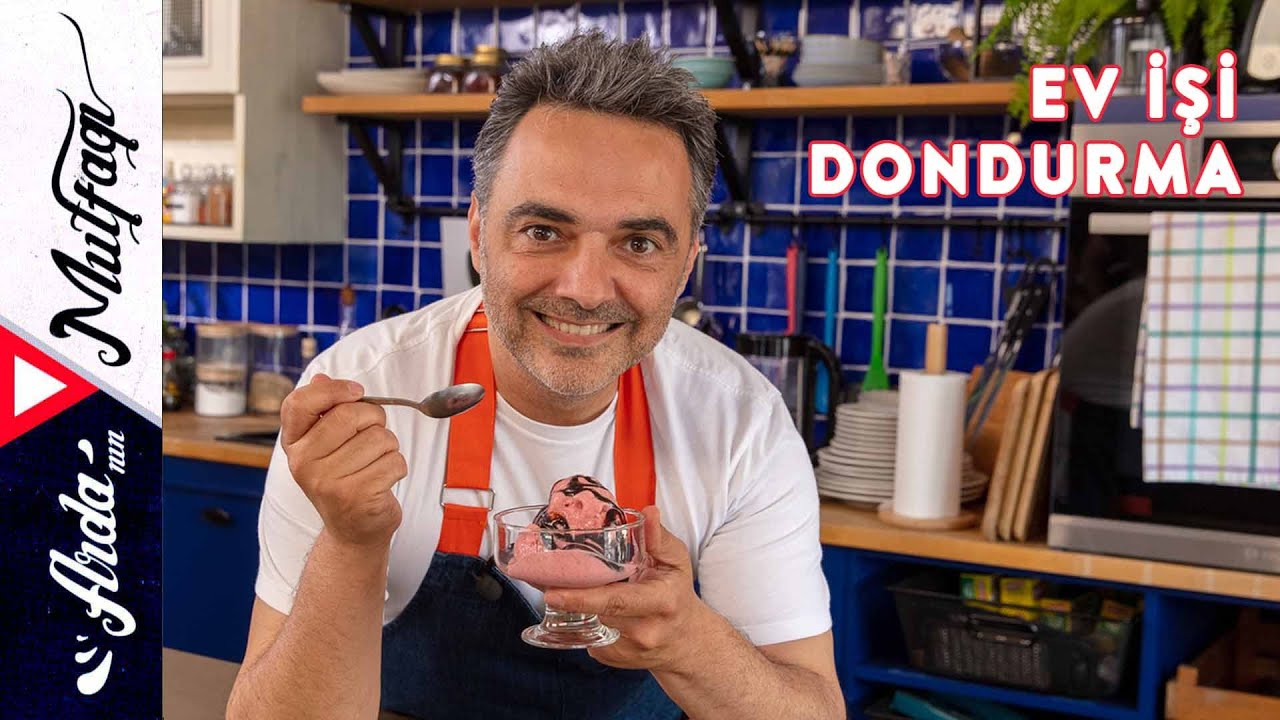 Muz ve Çilekten Ev İşi Dondurma I Evde Kolay Dondurma I Arda'nın Mutfağı