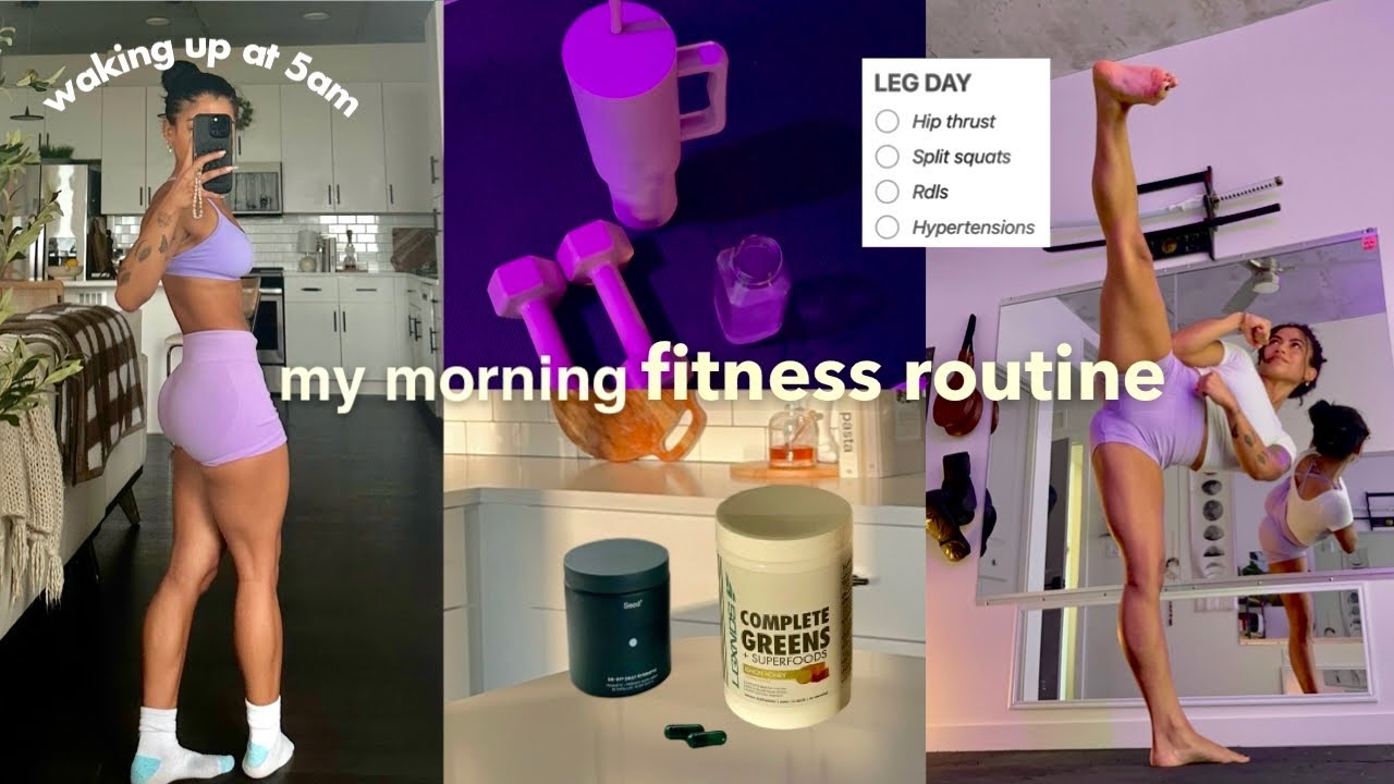 my 6am workout routine vlog | as a martial arts gym girl, leg day, training like an athlete