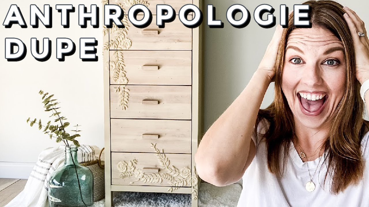 My Anthropologie DIY Enchantment Dresser \\ Furniture Makeover With Decor Moulds