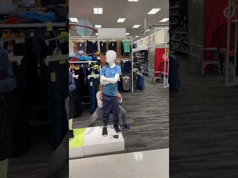 My brother pantsing a mannequin (part 3)