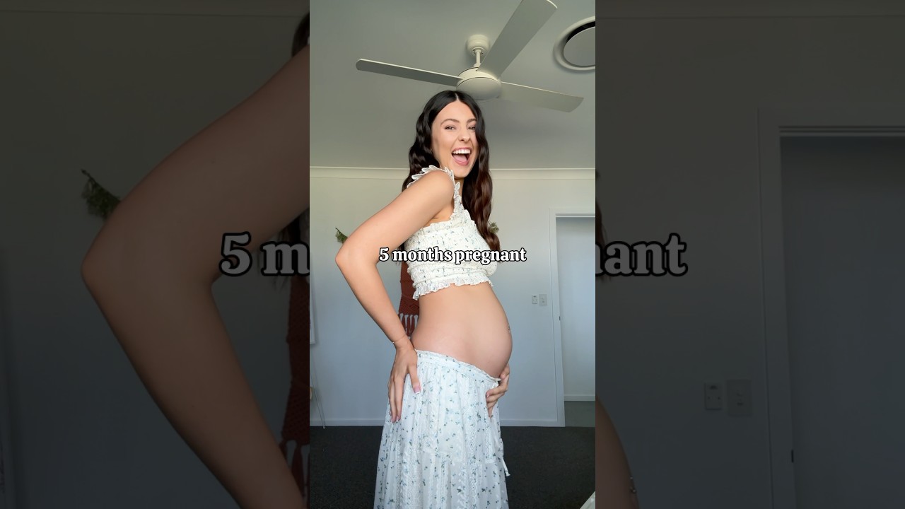 My bump growth 🙊⏰ (months 1-5)