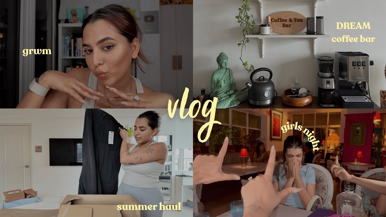 my *dream* coffee bar, travel prep, summer haul & more! | vlog