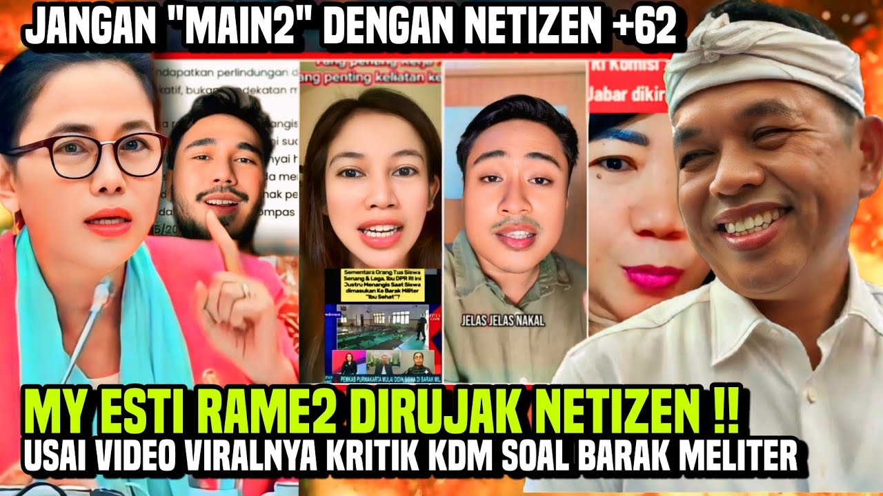 MY ESTI WIJAYANTI WAS BOUNCED BY NETIZENS AFTER CRITICIZING KDM'S POLICY ON CHILDREN SENT TO MILI...