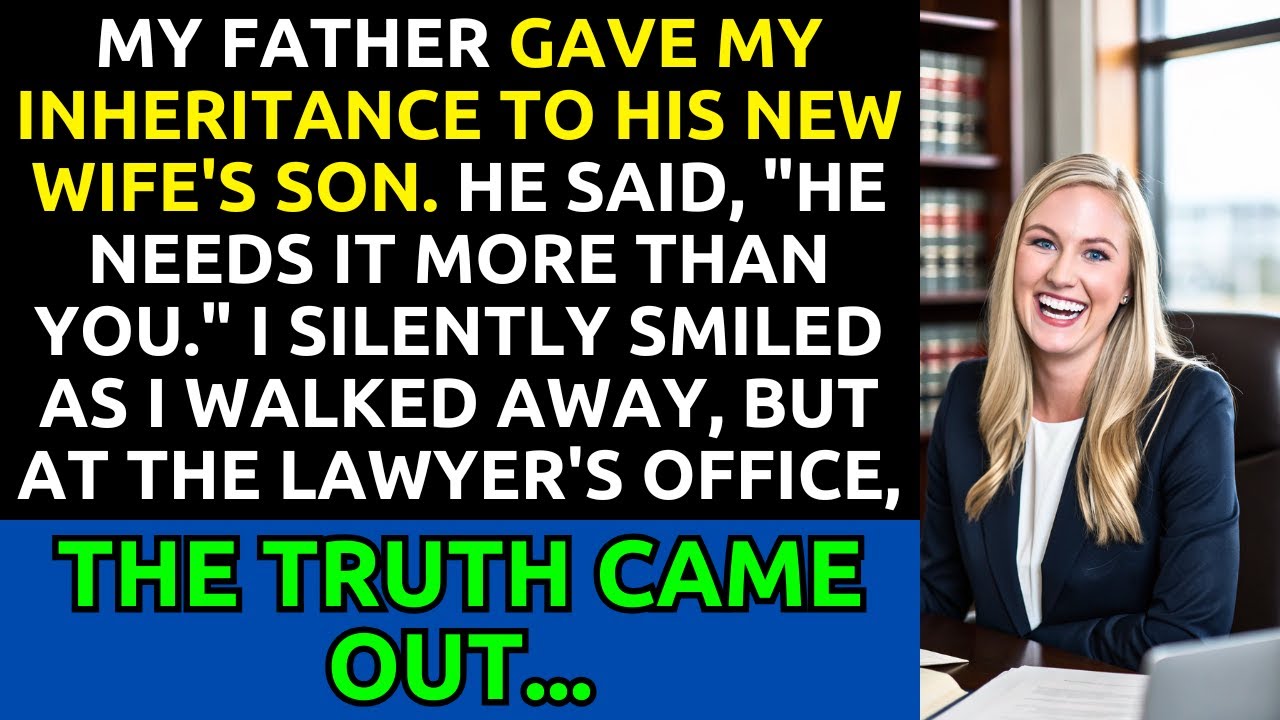 My Father Gave My Inheritance to His New Wife's Son, but the Truth Came Out at the Lawyer's Office