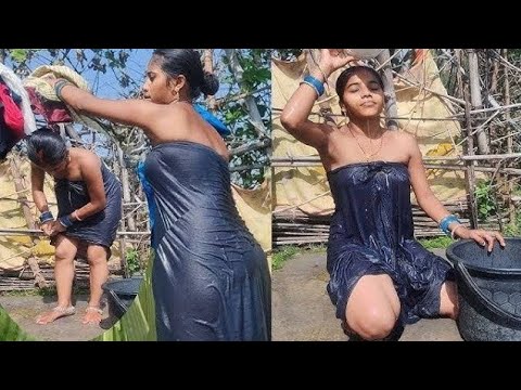 my first bathing vlog, Aunty bathing vlog /desi Aunty Bathing vlog viral