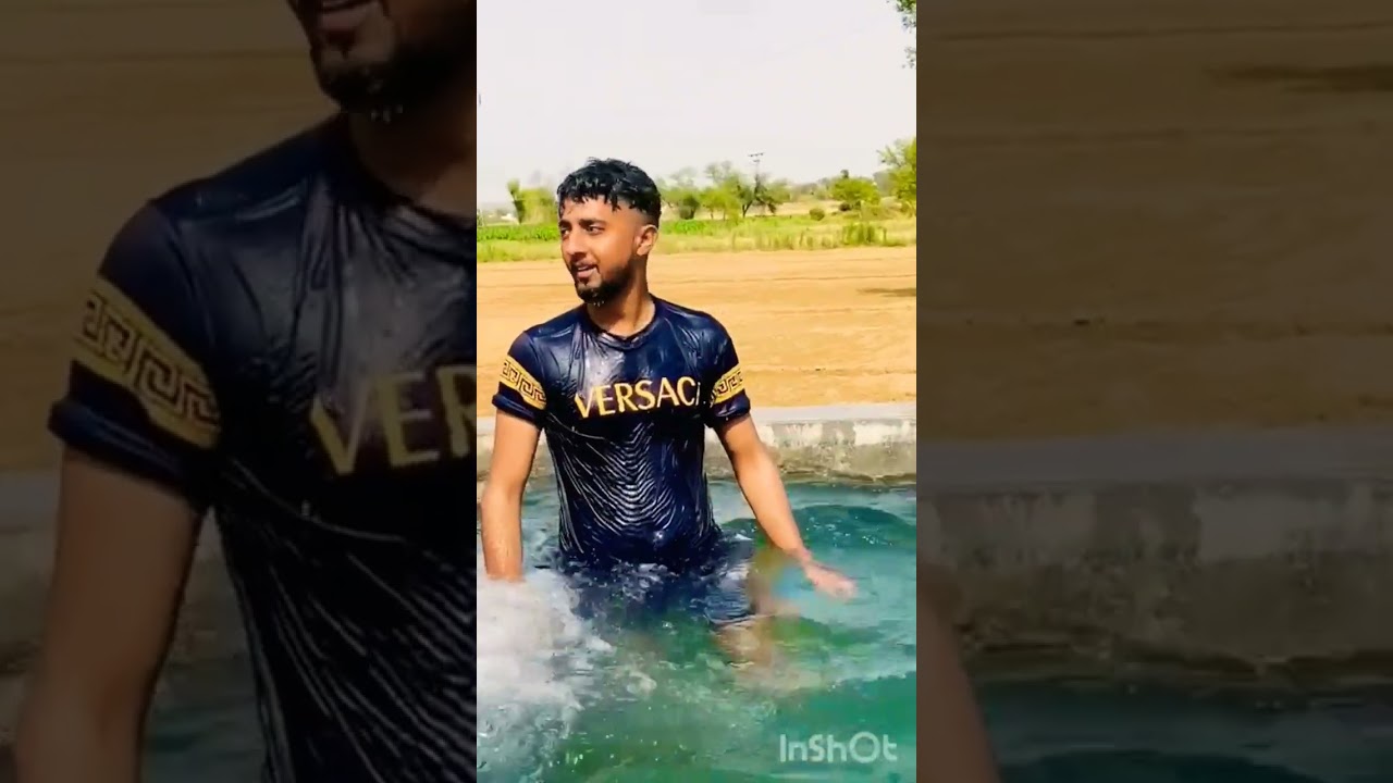My First Tubewell Bath Experience | Cooling Off in Pakistan Village#TubewellBath #VillageLife