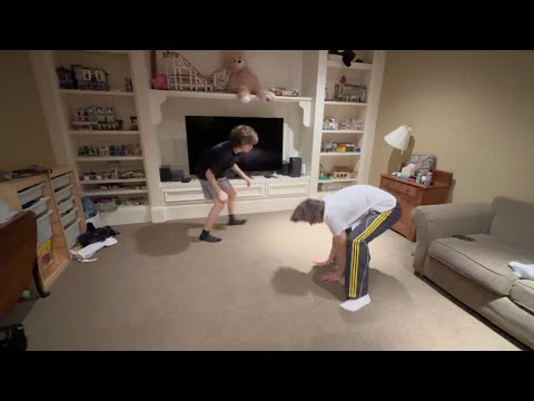 My friends wrestling