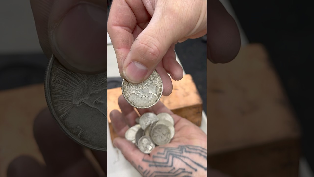 MY GRANDADS COINS ARE GONE! They are now skulls! 90%silver. Sorry coin bros. #coincollecting #fyp