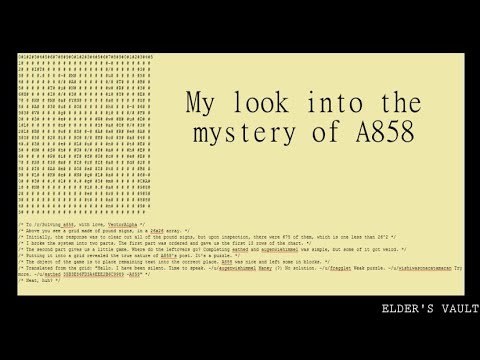 My Look Into The Mystery Of A858
