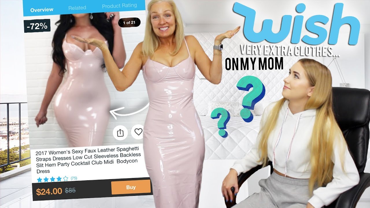 MY MOM TRIES VERY EXTRA WISH CLOTHING ... ya'll wanted this