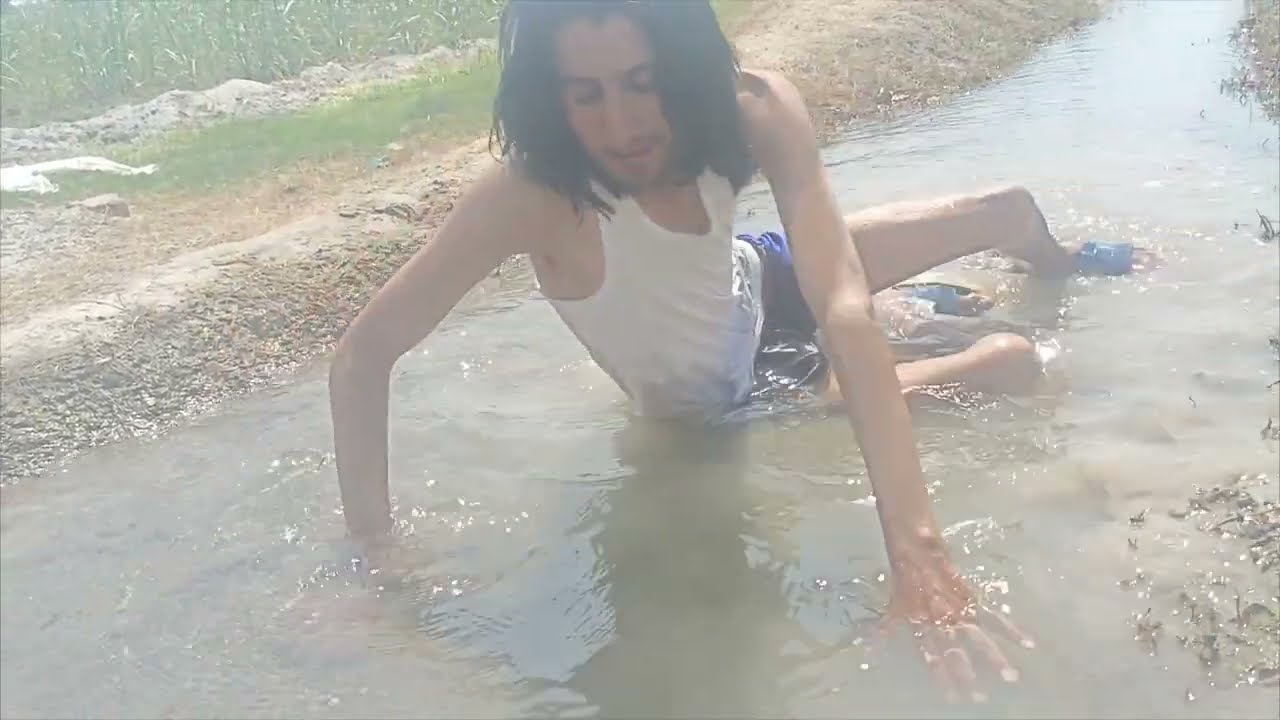 My new swimming video how to swim in village tubewell