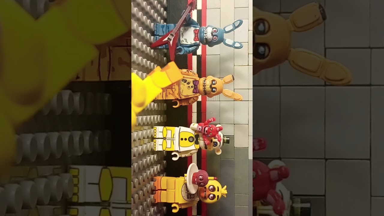 My old and new fnaf minifigures #fnaf #lego #fivenightsatfreddys #nightmarebonnie #springtrap #chica