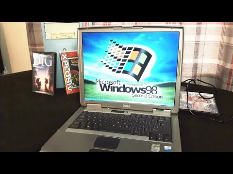 My Retro Dell Laptop for retro Gaming using Windows 98 se