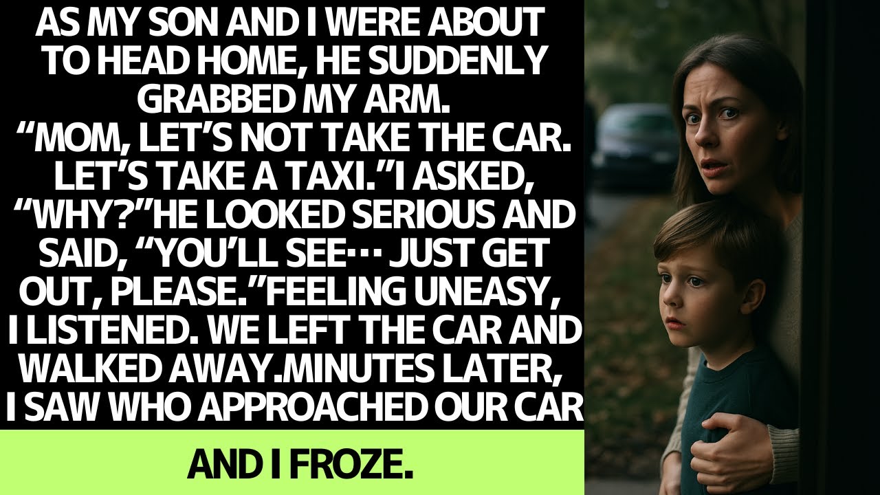 My son told me not to get in the car… minutes later, I saw why.