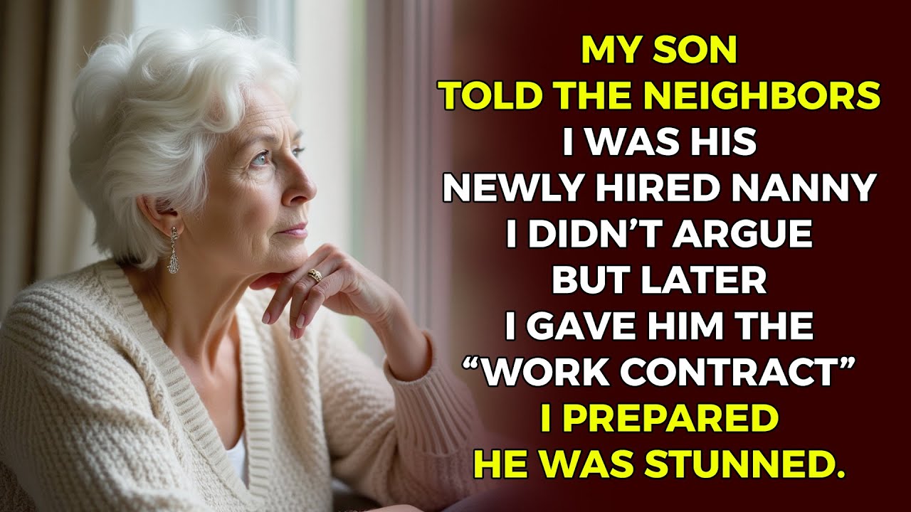 “My Son Told the Neighbors I Was Just the Maid — I Stayed Silent… Until He Saw the Contract in My H